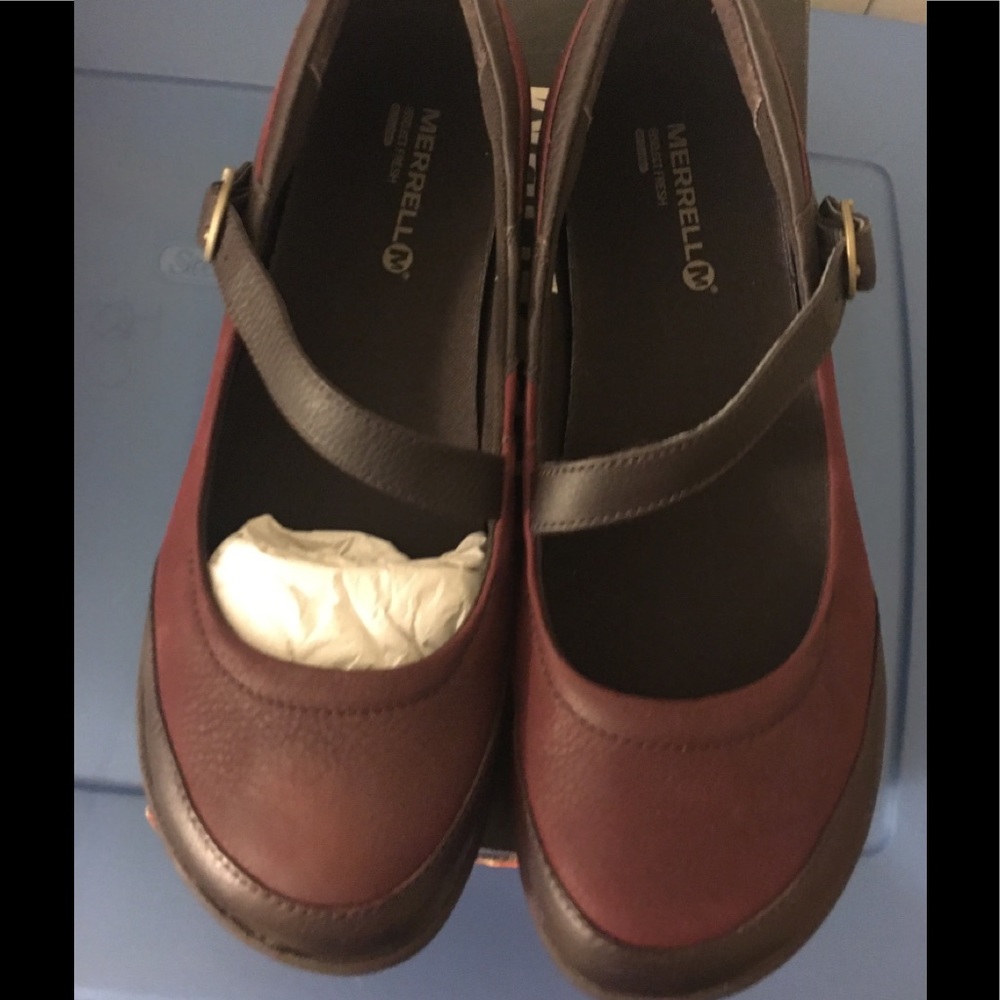 Merrell Women’s Burgundy Mary Jane Comfort Shoes